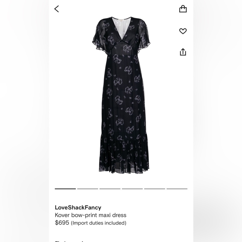 Love shack fancy NWT size 0 dress